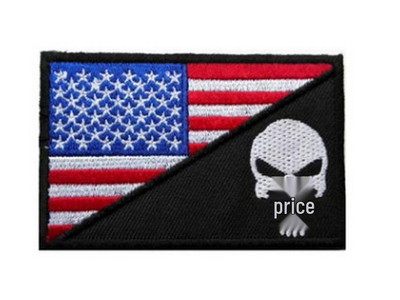 US Flag & Punisher Spartan Tactical Velcro Armband