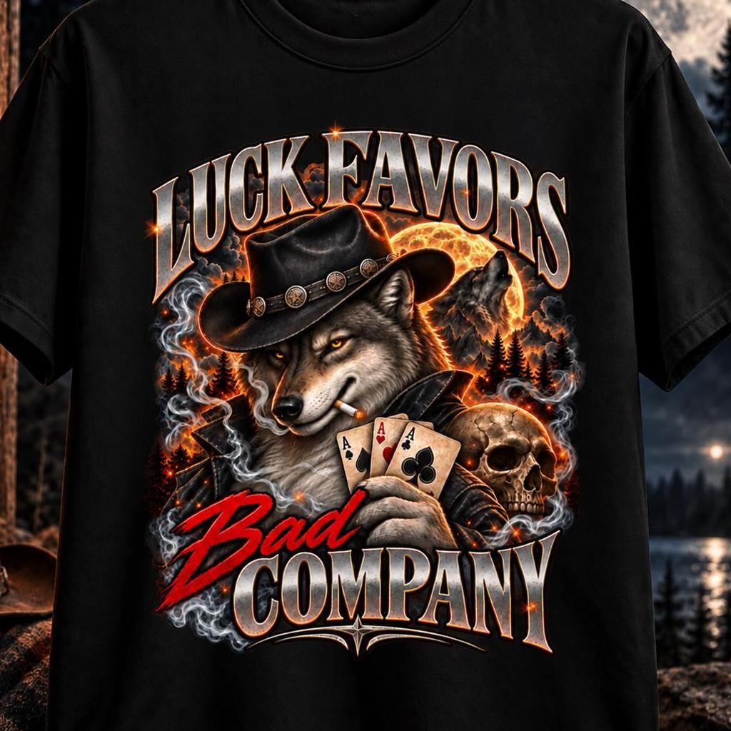 Funny Gambling Wolf Shirt, Poker Player Gift, Casino Night Graphic Tee