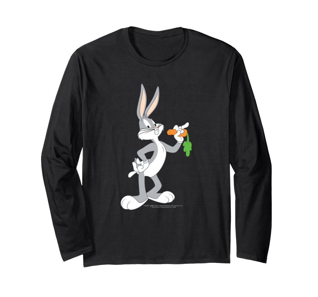 Looney Tunes Bunny Carrot Eating Bunny Long Sleeve T-Shirt