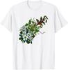 Tropical Plumeria Blossoms Green Hops Coffee Cherries T-Shirt