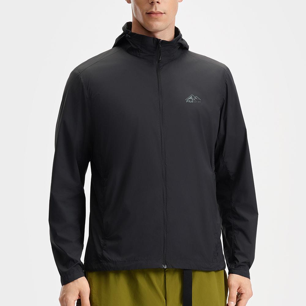 Fila Fitness Series Mountain Style Cool Feel Hooded Jacket Men Jacket Black A51M521702F-BK