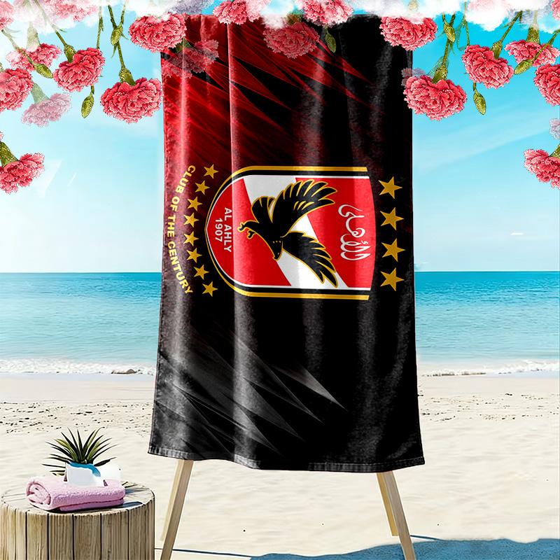 Ahly SC Print Beach Towel, Large Soft Quick Dry Towel for Beach Camping Swimming