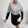 2025 New Autumn Casual Dress Round Neck Sweatshirt