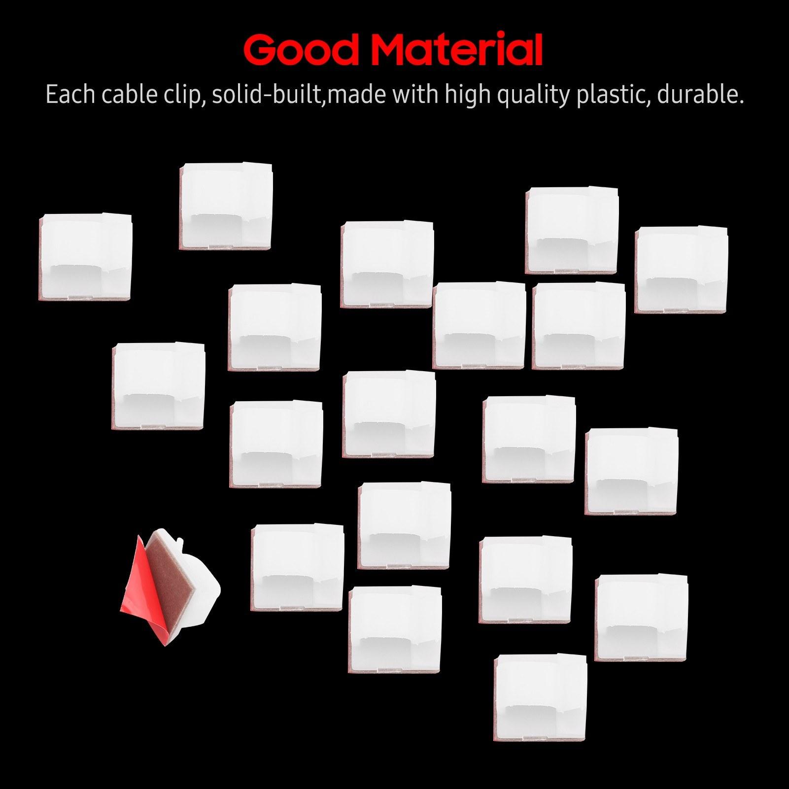 

100 Pcs Cable Clips Cord Organizer Cable Management,Self Adhesive Wire Holder System Multipurpose Wire Clips
