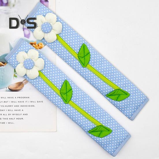 1 pár krytů klik dveří chladničky květinový design odolný proti opotřebení, nevyblednou, omyvatelná rukojeť, kryty klik dveří