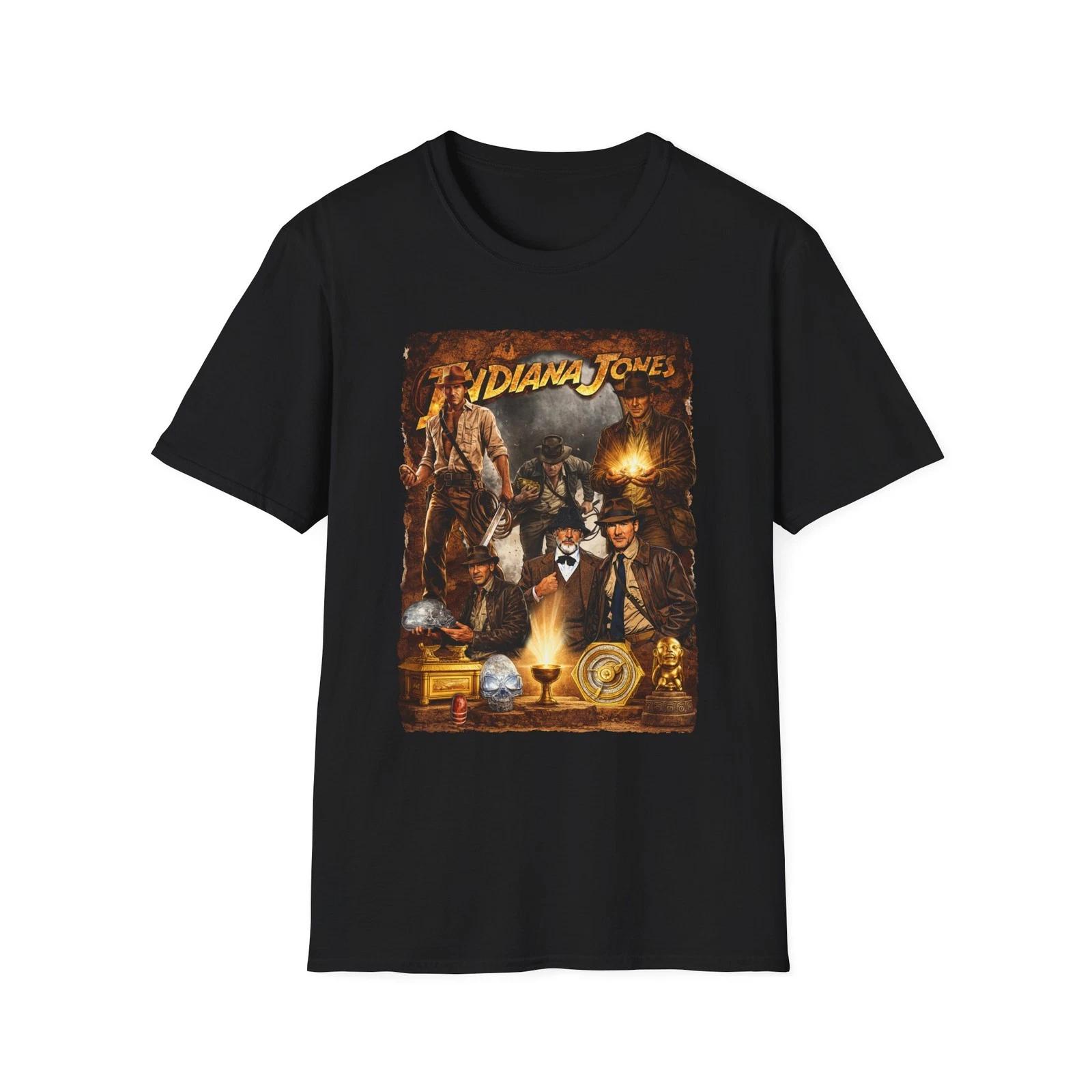 Indiana Jones Collage T-Shirt | Vintage Adventure Collage XXXL