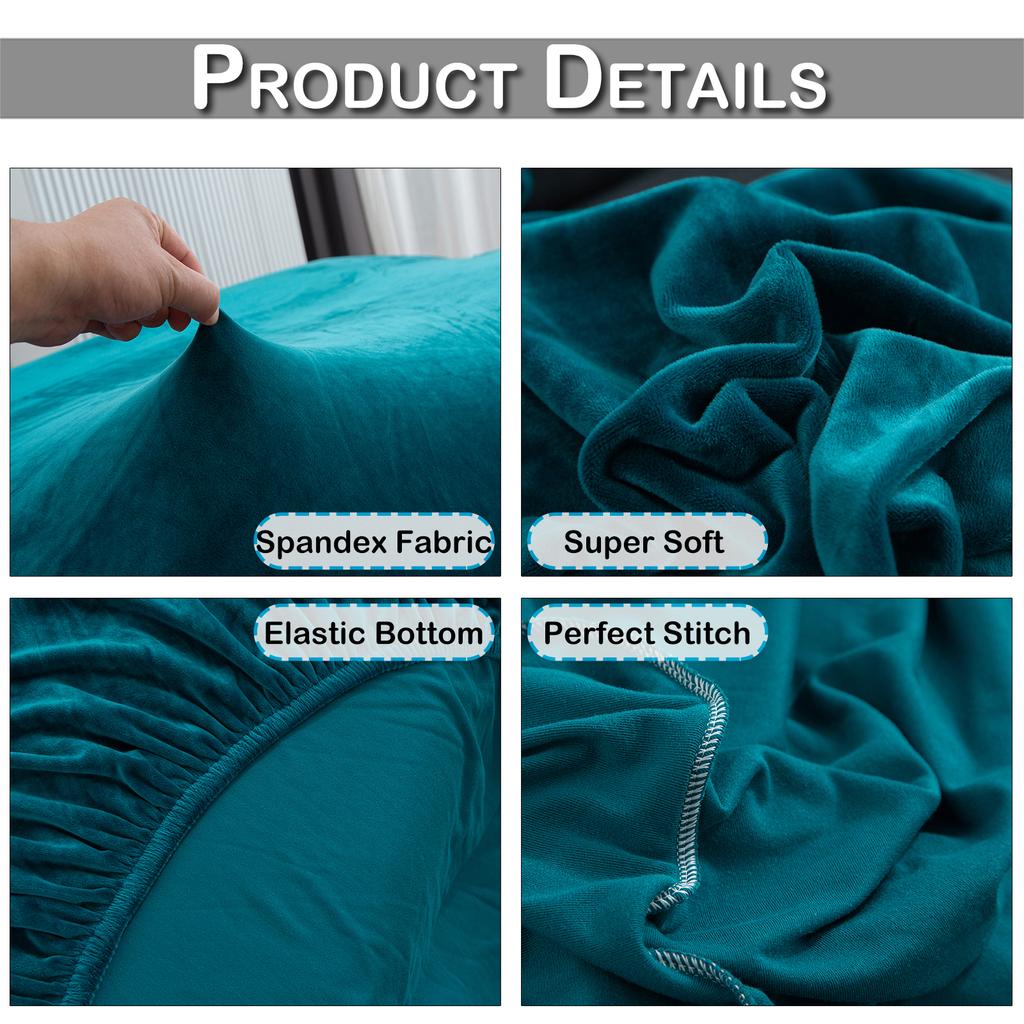 Velvet Armless Sofa Bed Covers Folding Seat Slipcover Modern Futon Stretch Sofa Bed Covers Living Room Elastic Couch Protector