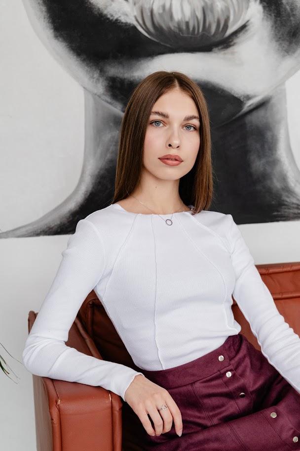 Damen Geripptes Langarmshirt – Stretch-Passform & Stilvolles Ausschnittdetail, Jede Jahreszeit, 8387-019 HC