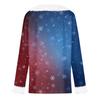 Women's Casual Fashion Long Sleeve Christmas Printed Flannel Collar Top