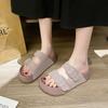Fashion 2025 Women Summer Casual Women Shoes Retro Trend With Buckle Slippers Comfortable Beach Slippers Round-headed Slippers
