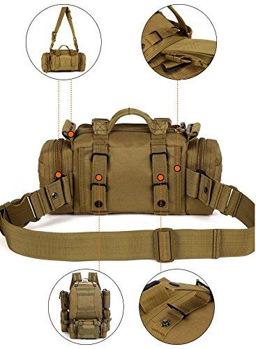 Phoenix Ikki 3-Way Magic Bag: Multifunctional Waist Bag, Outdoor Crossbody Bag, Tactical Handbag, Waterproof, with Numerous Pockets, Camouflage Patter
