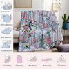 Chinoiserie Floral Parrot Printed Blanket Suitable for Sofas Beds Offices Travel Camping Chairs Warm Plush Blanket