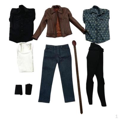 9Pcs 1/6 Scale Male Figure Doll Clothes Pants Shirts Body Dolls Accessories Stylish Clothing