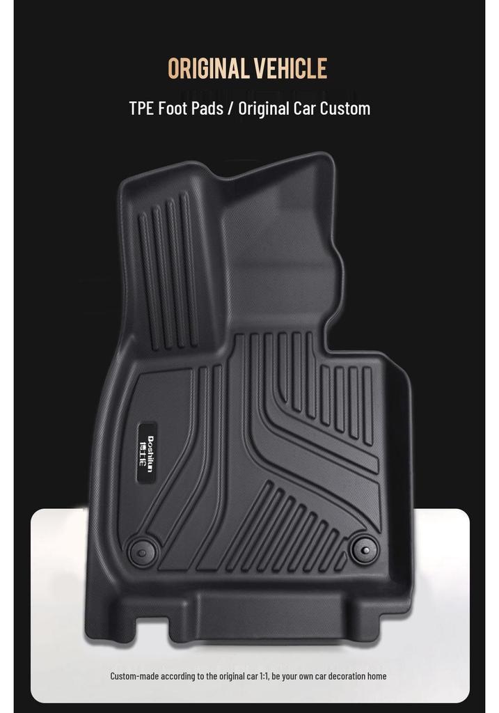 TPE Car Floor Mats for Buick LaCrosse 09-25 Models - Double Layer, Half-Surround, Luxury Starry Sky Design.