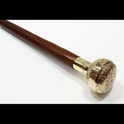 Elegant Walking Stick Flower Handle Walking Cane Stick Handle Wooden Vinta