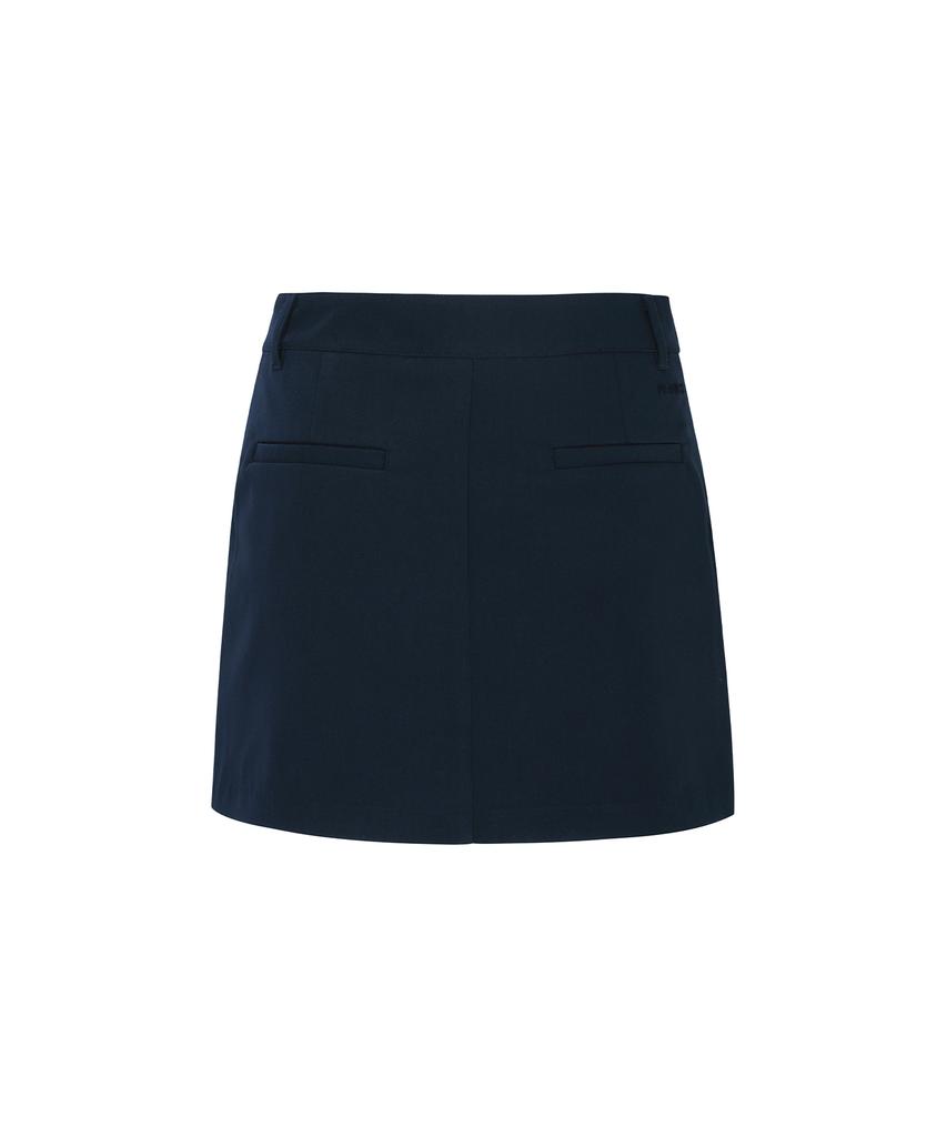 Peulleibu Simple Straight Skirt W/Inner Pants_Navy