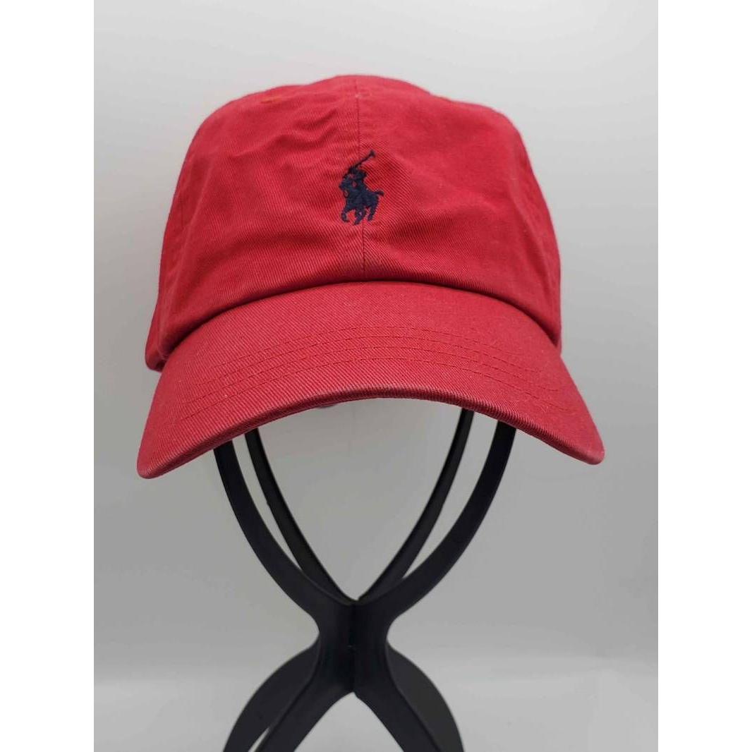 Used POLO RALPH LAUREN Polo Ralph Lauren Logo Embroidery Baseball Cap Cap Hat Red