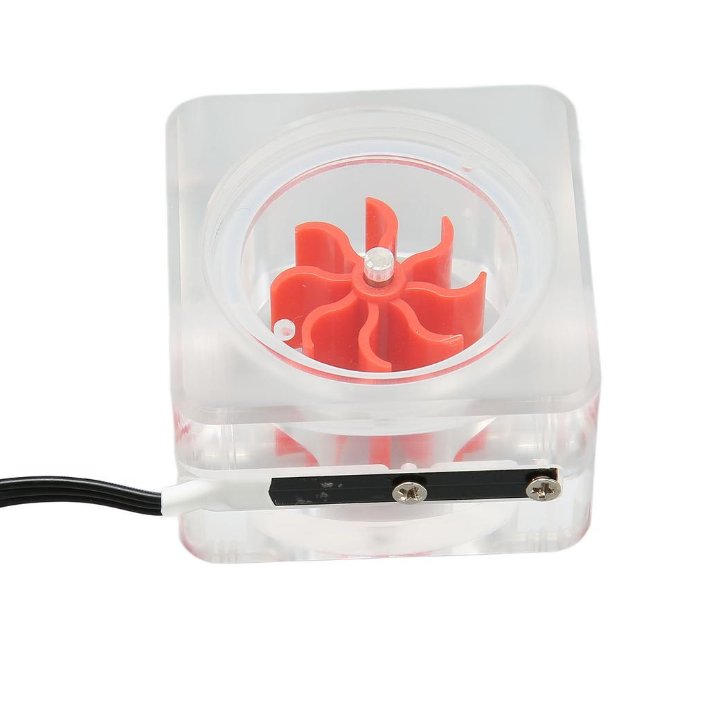 Water Cooling   Meter G1Celsius4 Thread 8 Impeller 3 Way   Acrylic Revolving Speed Meter for Computer