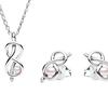 Pandora Logo Design 925 Silver Imitation Pearl Cubic Zirconia Necklace Unisex necklace ZT3130-1