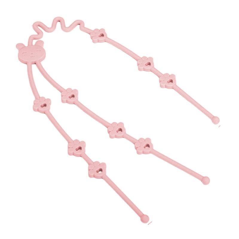 Baby Pacifier Chain Holders Anti-drop Rope Chain Silicone Teething Clips Baby Teether Toy Soother Pacifier Strap