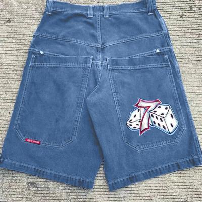 Unisex Y2K Vreckové Šortky Vintage Americký Streetwear Potlač Džínsové Šortky 2000s Hip Hop Muži Ženy Ležérne Basketbalové Šortky