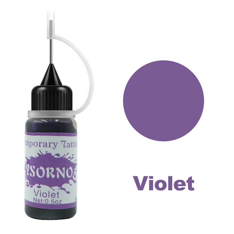 

10 мл полупостоянная чернильная паста для татуировки для временной натуральной наклейки для тела Purple