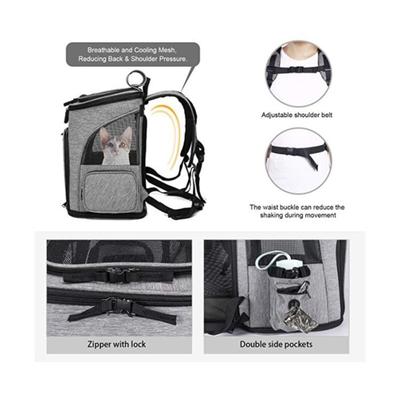 Portable Expandable Out Puppy Backpack Large Capacity Foldable Pet Bag Breathable Pet Supplies for Pet Carrier