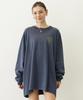 Milkfed Casual MELTY HEART SUPER BIG TEE Navy B/B Women's