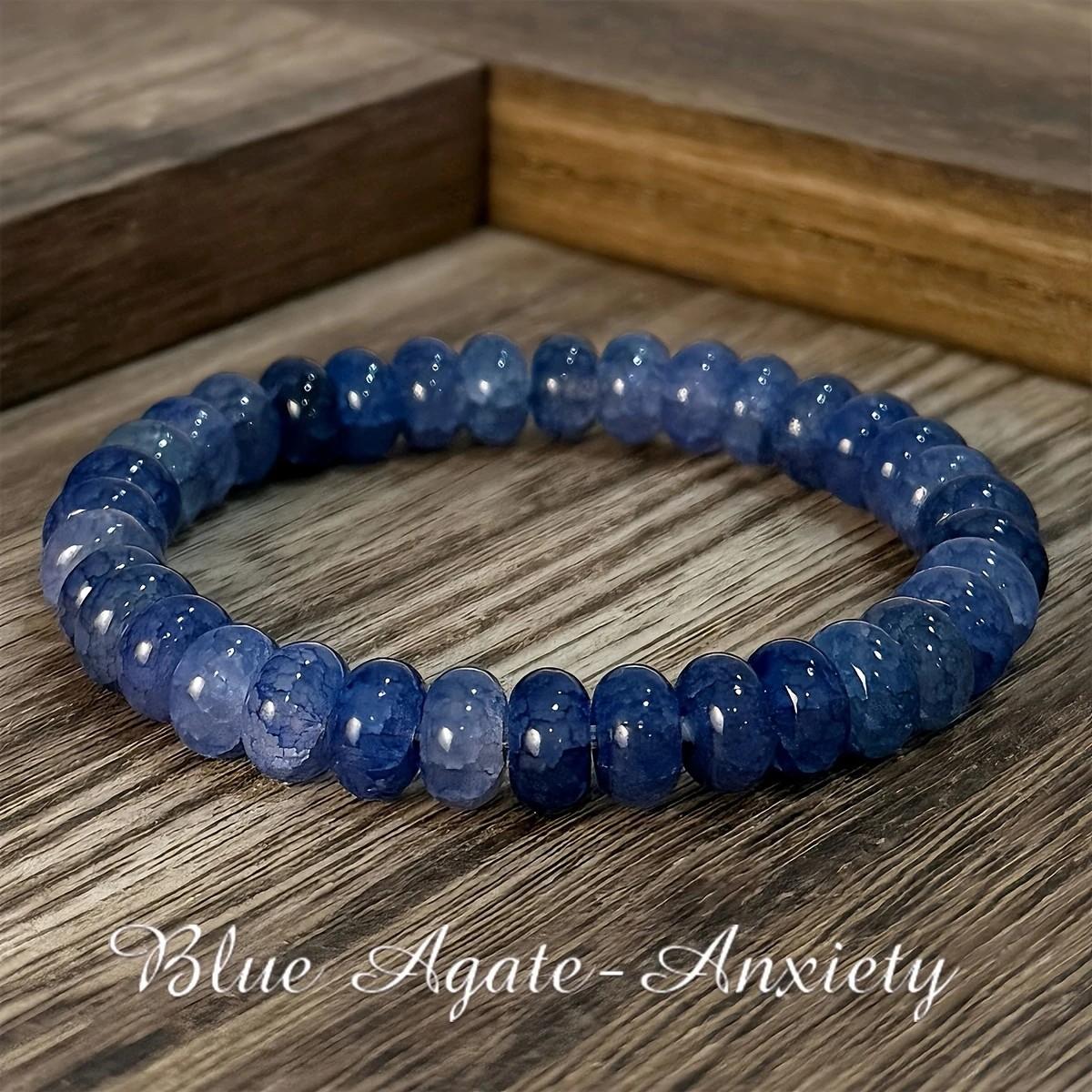 

Beads Stone Bracelet Bohemian Retro Style Gift for Men Women Accessory темно-синий