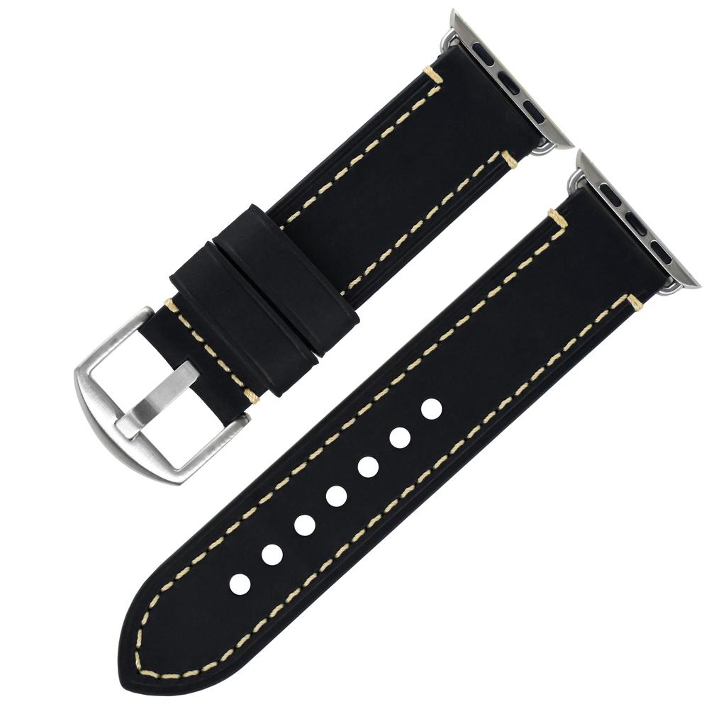 Heqi Preferential Applewatch Smartwatch Bands Unique Luxury Durable Soft Vintage Adjustable Genuine Leather Parts Watch Strap