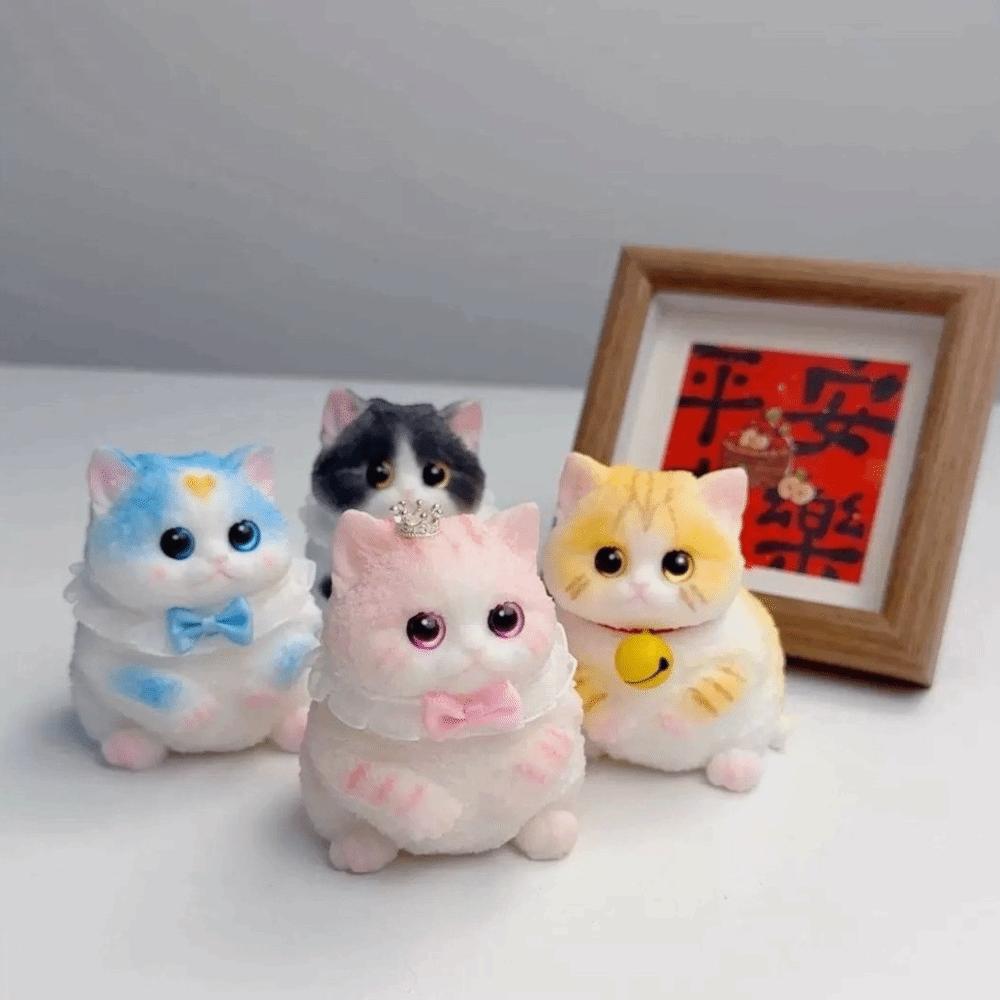 with Flower Basket Cat Squeeze Toy Simulation Cat Cat Squishy Toy Cat Fidget Toy  Children's Gift