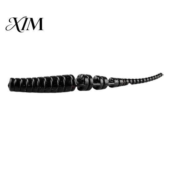 Bass Fishing Lures 50Pcs Bionic Worm Soft Bait, 40MM/0.37g 50MM/0.45g Artificial Lure with Needle Lightweight Baits Tail, Swim for Freshwater