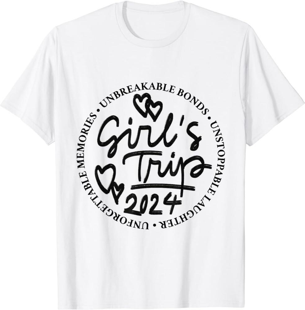Girls Trip 2024 Womens Weekend Vacation Matching Vintage T Shirt Men Women Kid