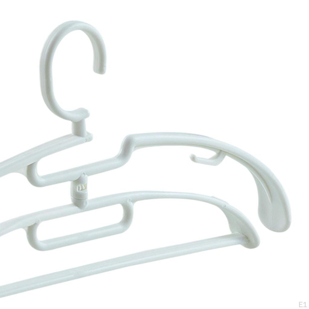 6 Piece Clothes Set Storage Hanger Versatile Double Layer Shoulder Shape Good Support for