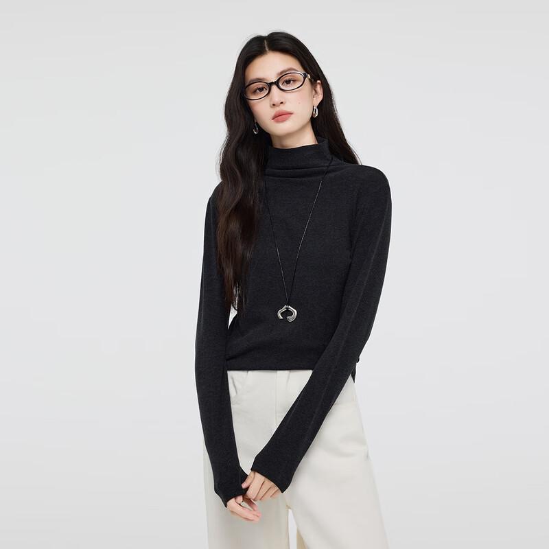 FivePlus Women's High-Neck Knitted Long Sleeve Top