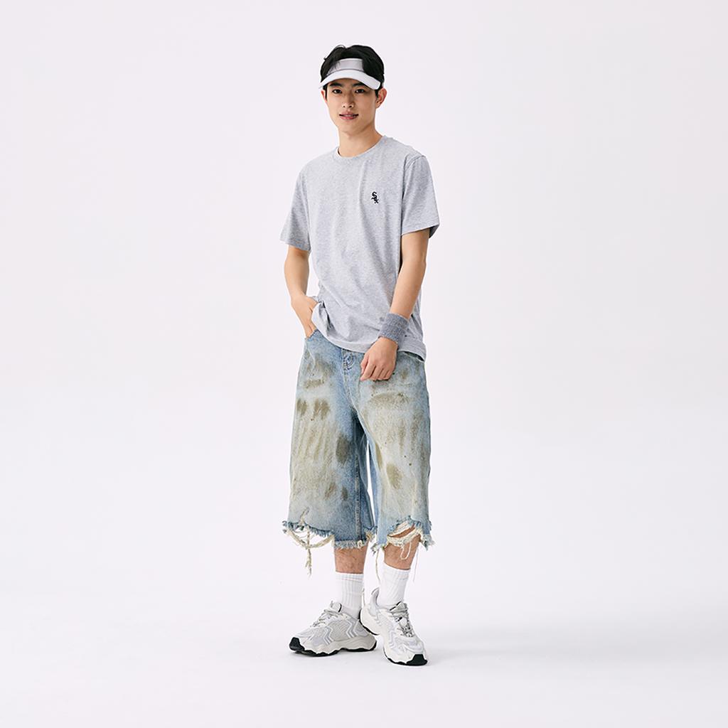 New MLB Basic Collection City Life Chicago White Socks SS25 T Shirt Unisex Light Gray 3ATSB0153-44MGS