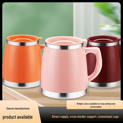 Thermosbecher aus Edelstahl mit Griff für Männer und Frauen – Ideal für Tee, Kaffee, Büro oder Wasser.