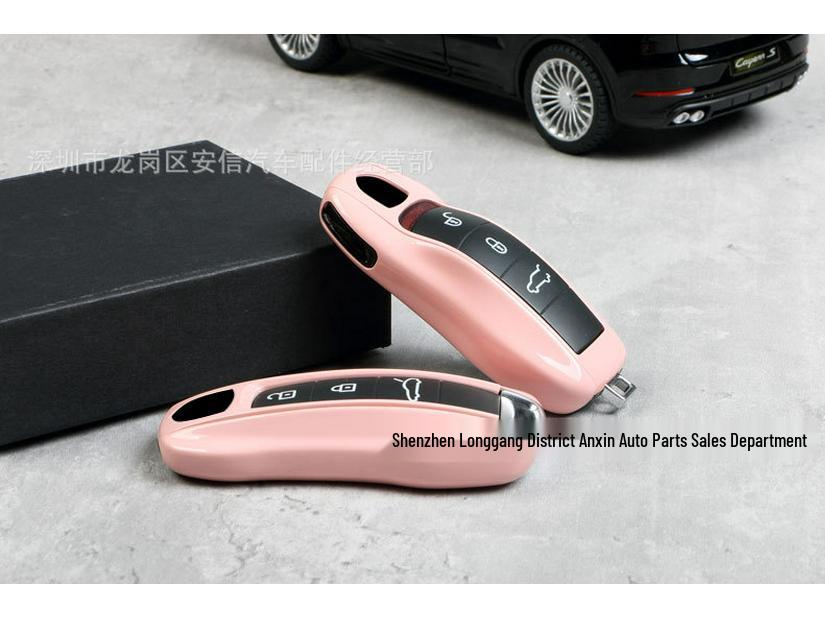 Porsche Morandi Pink Key Shell for Macan, 718, Cayenne, Panamera, Taycan