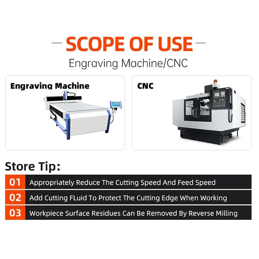 HSS M2 End Mill HRC65 Alloy Carbide Milling New Spiral Router Bit  Aluminum Stainless Metal