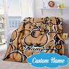 Custom Name Kapibala Blanket bed sofa Blanket Flannel Blanket for Camping, Hiking, Picnic Essentials,gift for Fan family
