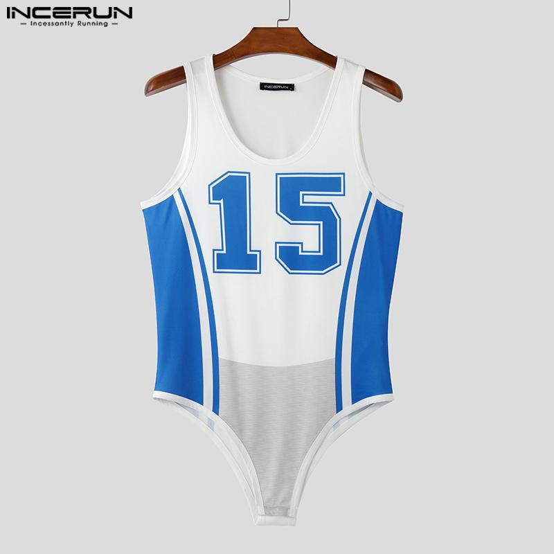 INCERUN Bărbați, fără mâneci, cu imprimeu cu litere, salopete, salopete, salopete, pentru acasă