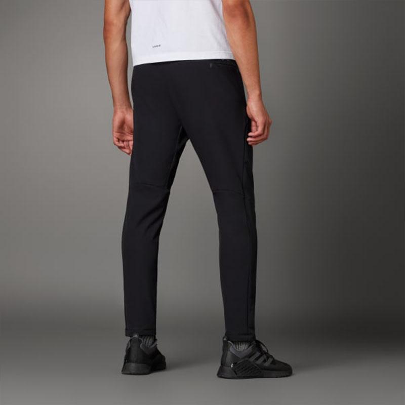 Adidas Solid Color Drawstring Casual Pants Men Bottoms Black HS7498