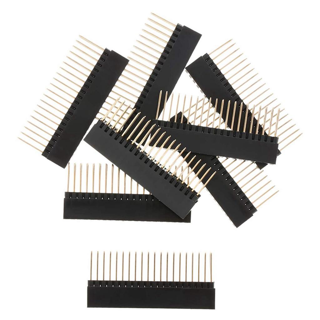 ABBY-24PCS,2X20(40 Pin) Extra Tall Female 0.1 Inch Pitch Stacking Header For Raspberry Pi A+/B+/Pi 2/Pi 3 Extra Tall Header