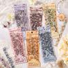 15 Pcs PET Long Floral Stickers Collage Embelishment Stickers for Card Making Scrapbook Materials Craft Daily Planner