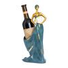 Dancing Girl Figurines Wine Holder Statue Synthetic Resin Wine Bottle Rack Stand for Bar Counter