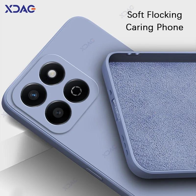 Luxury Square Liquid Silicone Cases for Honor 200 Smart 5G 360 Soft Phone Back Covers Honor200Smart Full Protective Bag