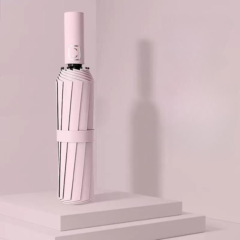 High aesthetic value automatic folding umbrella with sunscreen coating effectively protects against rain and weather, dual-use