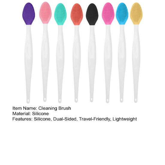 8Pcs Silicone Lip Scrub Brush for Men Women Double Sided Exfoliator Cleaning Brush Lightening Dark Lips Exfoliator Tool for Dry Chapped Lips