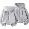 Kinderjacke Reißverschluss Stil Kapuzenpullover Mädchen Jungen Alter 3-12 Kinder Mode Schwarz Rosa Herbst Langarm Kleidung Markenaufdruck