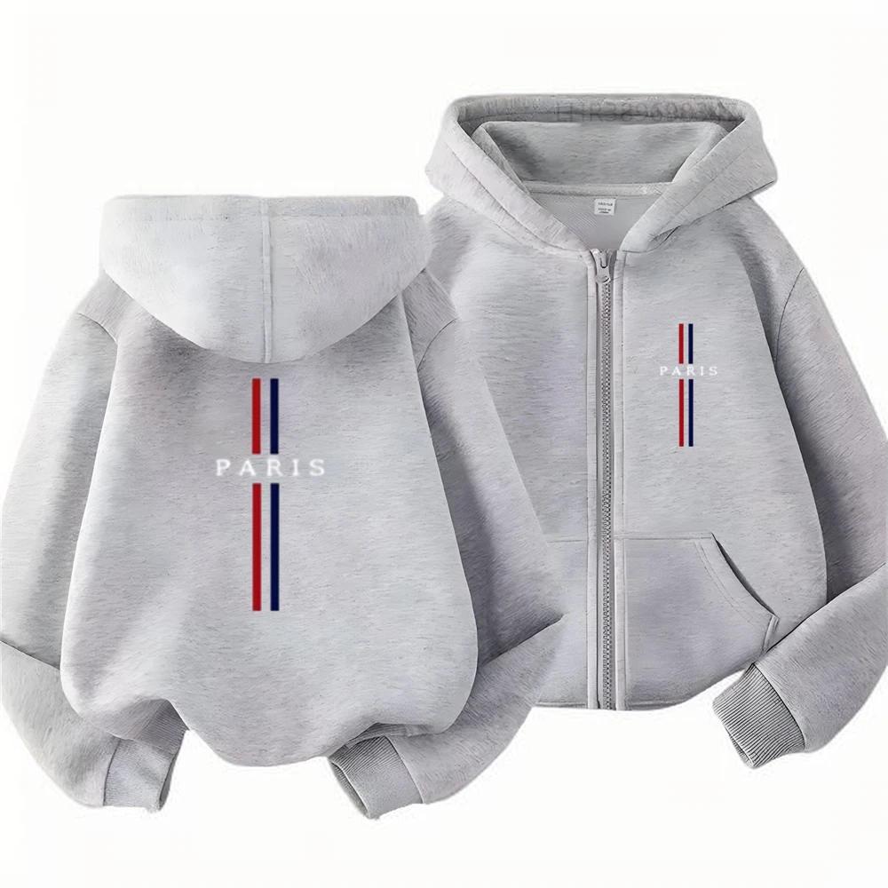 Kinderjacke Reißverschluss Stil Kapuzenpullover Mädchen Jungen Alter 3-12 Kinder Mode Schwarz Rosa Herbst Langarm Kleidung Markenaufdruck